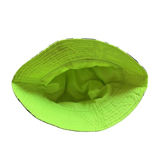 Bamba Reversible Bucket Hat in Zebra Stripe/Neon Yellow - Picture 4 of 4